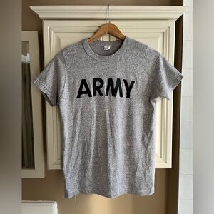 Vintage 80s Champion US Army T-Shirt Large Gray Single Stitch Tee Men Large